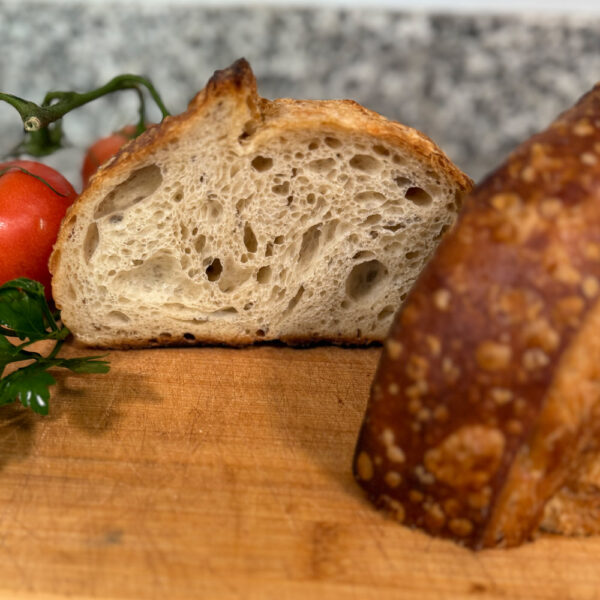 Sourdough country loaf crumb