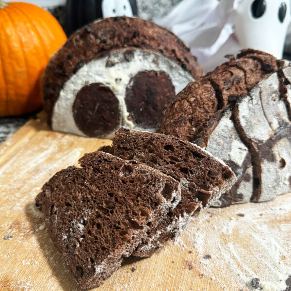 The Crumbkin King - Sourdough Chocolate Loaf Sliced