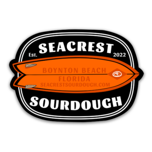 Seacrest Sourdough orange fish sticker