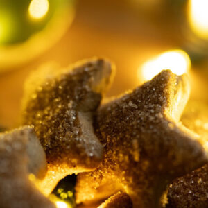 Sourdough Gingerbread Cookies up close