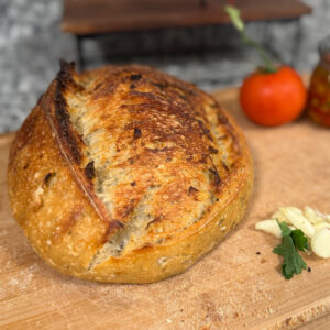 Sourdough Roasted Garlic and Italian Herbs loaf