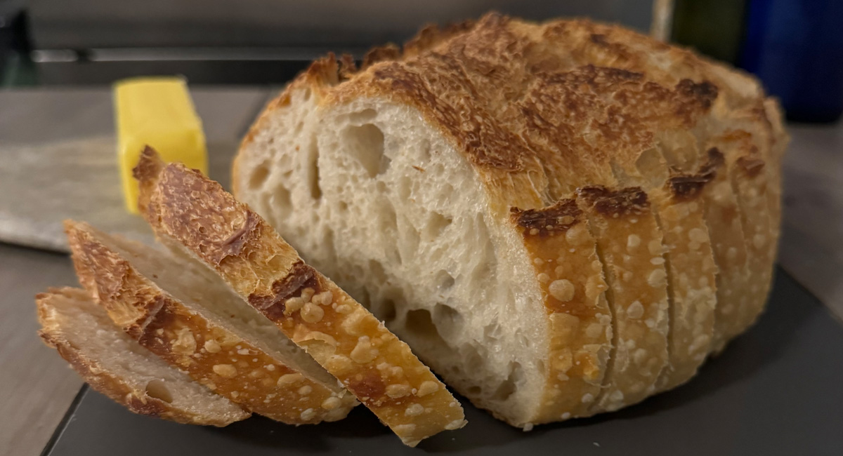 Receiving frozen sourdough loaves