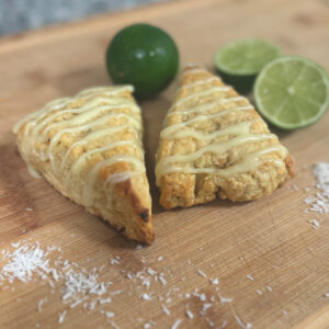 Sourdough Coconut Key Lime Scones